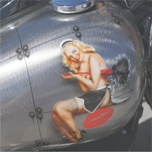 メイドフランスのレトロビッグステッカー シール (正面)