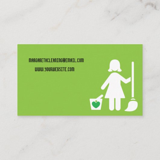 メイドプリントハウス&オフィスクリーニングおもしろい 名刺 (裏面)