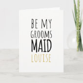 メイドモダンが私のグロムスメイドのリクエスト提案カードになる 招待状 (正面)