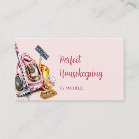 メイドモダンクリーニング清掃サービス 名刺 (正面)