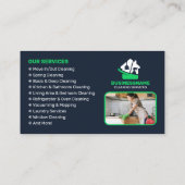 メイドモダンハウスクリーニング清掃守衛室 名刺 (裏面)