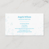 メイドユニーククリーニングサービスバブルイラストレーション 名刺 (裏面)