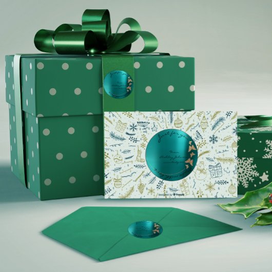 メイドラブフォーナグバタフライセピア金ゴールドティール(緑がかった色) ラウンドシール