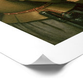 メイド付きキッチンインテリア ポスター (角)