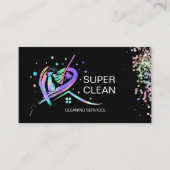 メイド住宅および商業清掃用清掃用清掃員 名刺 (正面)