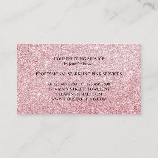 メイド掃除の家政婦きらめく 名刺 (裏面)