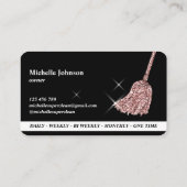 メイド掃除用ハウスきらめくバラ金ゴールドモップブシン 名刺 (裏面)