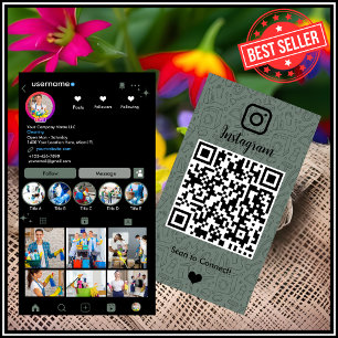 メイド掃除Instagramサージグリーン家事QR 名刺