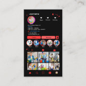 メイド掃除Instagram赤ハウスキーピングQRコード 名刺 (正面)