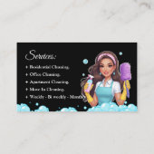 メイド清掃サービスの名刺 名刺 (裏面)