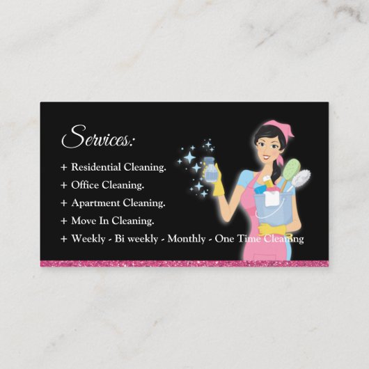 メイド清掃サービスの名刺 名刺 (裏面)