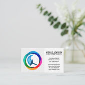 メイド清掃サービス | スキージロゴ 名刺 (スタンド正面)