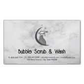 メイド清掃サービス | スプレーボトルのロゴ マグネット名刺 (正面)