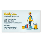 メイド清掃サービス マグネット名刺 (正面)