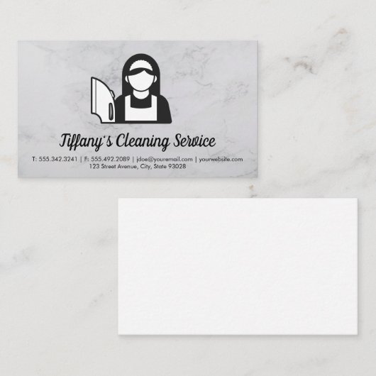 メイド清掃サービス 名刺 (正面/裏面)