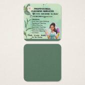 メイド清掃レディービジネスカードハウスクリーニング (正面&裏面)