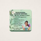 メイド清掃レディービジネスカードハウスクリーニング (正面)