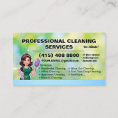 メイド清掃レディービジネスカードハウスクリーニング 名刺 (正面)
