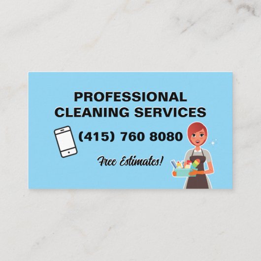 メイド清掃レディービジネスカードハウスクリーニング 名刺 (裏面)