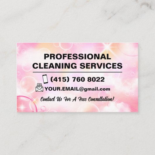 メイド清掃レディービジネスカードハウスクリーニング 名刺 (裏面)
