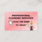 メイド清掃レディービジネスカードハウスクリーニング 名刺 (裏面)
