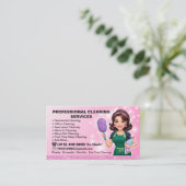 メイド清掃レディービジネスカードハウスクリーニング 名刺 (スタンド正面)