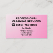 メイド清掃レディービジネスカードハウスクリーニング 名刺 (裏面)