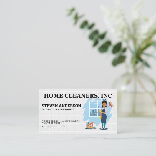 メイド清掃世帯 名刺 (スタンド正面)