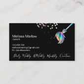 メイド清掃家計自筆証書きらめく書 名刺 (裏面)