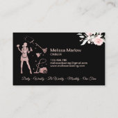 メイド清掃用清掃オフィス清掃サービス 名刺 (裏面)