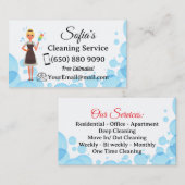 メイド清掃用清掃オフィス清掃サービス 名刺 (正面/裏面)