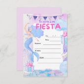 メイド誕生日ガールパーティの招待状 招待状 (正面/裏面)