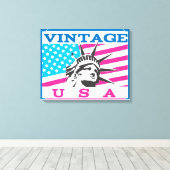 メイド・イン・USA バッジ キャンバスプリント (インサイチュ (ウッドフロア))