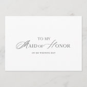 メイド・オブ・オナーのための結婚式カード 招待状 (正面)