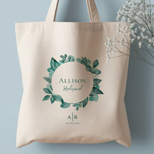 メイド・オブ・オナー、ブライズメイド、ティールグリーンウェディング トートバッグ