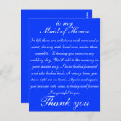 メイド・オブ・オーナー（花嫁付き添い人）ありがとう ポストカード (正面/裏面)