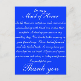 メイド・オブ・オーナー（花嫁付き添い人）ありがとう ポストカード