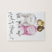 メイド・オブ・オーナー(花嫁付き添い人)か。 パズルのブロンドのパンの花嫁のBrのパンの女中 ジグソーパズル (横)