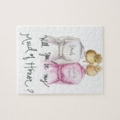 メイド・オブ・オーナー(花嫁付き添い人)か。 パズルのブロンドのパンの花嫁Blのパンの女中 ジグソーパズル (横)