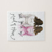 メイド・オブ・オーナー(花嫁付き添い人)か。 パズルのBrの波の花嫁のBrは女中を振ります ジグソーパズル (横)