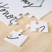 メイド・オブ・オーナー（花嫁付き添い人）か。 パズル金褐色のLカールの花嫁Blボブ ジグソーパズル (側面)