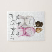 メイド・オブ・オーナー(花嫁付き添い人)か。 パズルDkのBrのパンの花嫁Dk BlのパンMH ジグソーパズル (横)