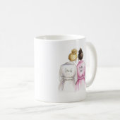 メイド・オブ・オーナー(花嫁付き添い人)か。 マグのブロンドの花嫁の暗いブルネットの女中 コーヒーマグカップ (正面右)