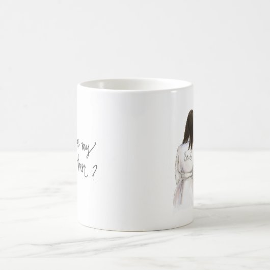 メイド・オブ・オーナー(花嫁付き添い人)か。 マグ長いDkのBrの花嫁DkのBrの女中 コーヒーマグカップ (中央)