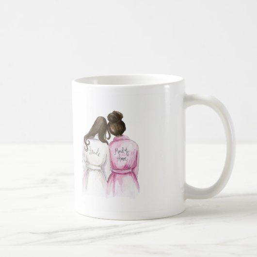 メイド・オブ・オーナー(花嫁付き添い人)か。 DkのBrの長い花嫁のBrのパンの女中 コーヒーマグカップ (右)