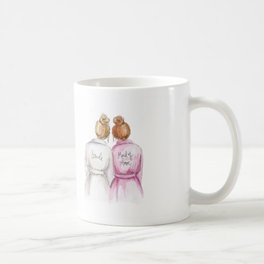 メイド・オブ・オーナー(花嫁付き添い人)か。 Dk Blのパンの花嫁の赤毛のパンの女中 コーヒーマグカップ (右)