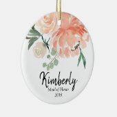 メイド・オブ・オーナー（花嫁付き添い人）のためのパーソナライズなオーナメント セラミックオーナメント (右)