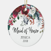 メイド・オブ・オーナー(花嫁付き添い人)のためのパーソナライズなオーナメント セラミックオーナメント (左)