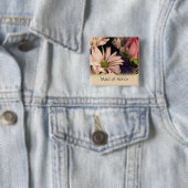 メイド・オブ・オーナー(花嫁付き添い人)のための結婚式ボタン 缶バッジ (インサイチュ)