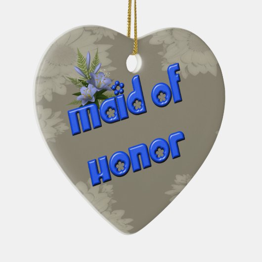 メイド・オブ・オーナー（花嫁付き添い人）のカスタマイズ可能な結婚式のオーナメント セラミックオーナメント (右)